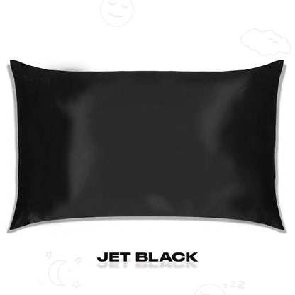 JET BLACK - Pure Bomby Silk Pillowcase