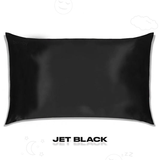 JET BLACK - Pure Bomby Silk Pillowcase